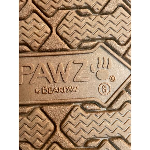 PAWZ slippers by BearPaw size 8 tan with‎ fuzzy fur lining slip on suede - Picture 11 of 11